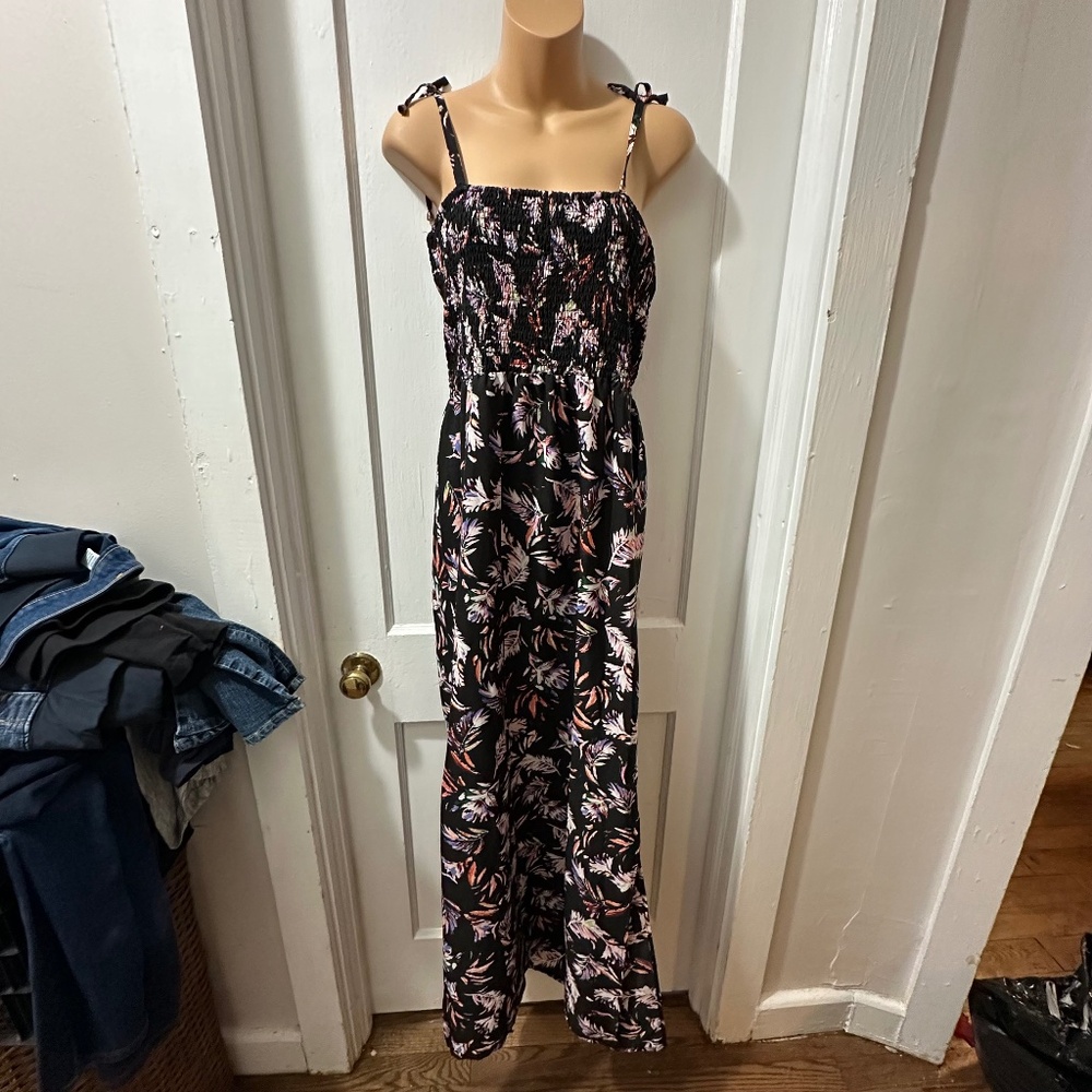 Primark Black Feather Pattern Tank Dress in 8